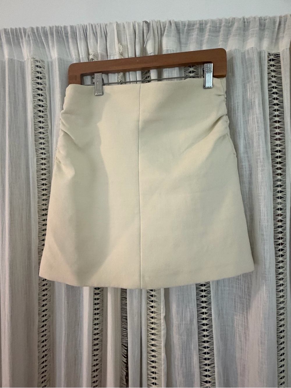 Zara Cream A-Line Mini Skirt
